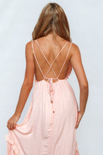 Wyoma Midi Dress - Peach