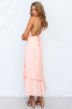 Wyoma Midi Dress - Peach