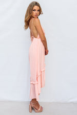 Wyoma Midi Dress - Peach