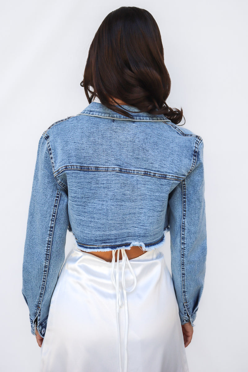 Zian Cropped Denim Jacket