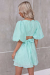 Abigail Mini Dress - Aqua Green