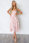 Acacia Floral Midi - Blush Pink