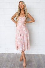 Acacia Floral Midi - Blush Pink