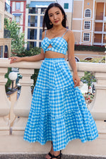 Addison Set Skirt - Blue Gingham