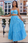 Addison Set Skirt - Blue Gingham