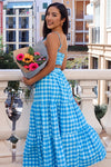 Addison Set Skirt - Blue Gingham