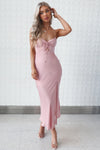 Alenka Satin Midi - Baby Pink