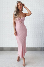 Alenka Satin Midi - Baby Pink