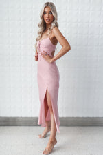 Alenka Satin Midi - Baby Pink