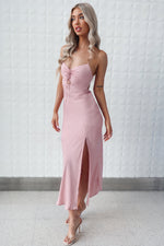 Alenka Satin Midi - Baby Pink