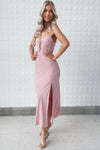 Alenka Satin Midi - Baby Pink