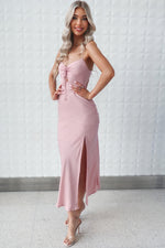 Alenka Satin Midi - Baby Pink