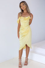 Anastasia Midi Dress - Yellow