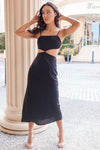 Andorra Satin Midi - Black