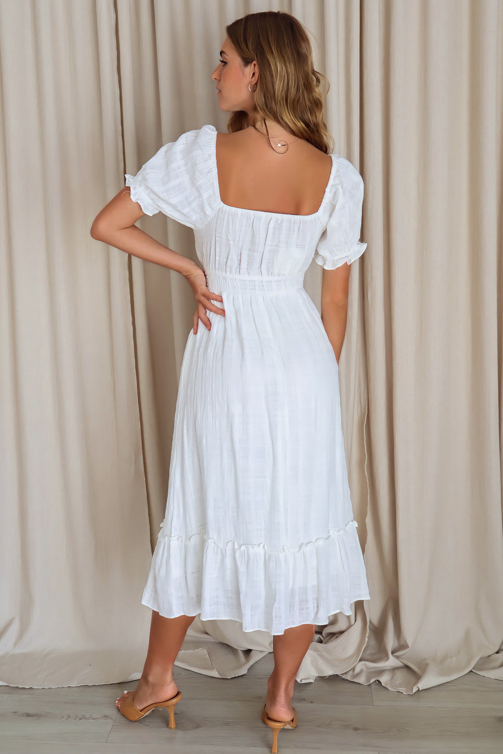 Andrina Midi Dress - White