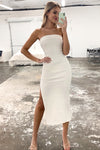 Asya Midi Dress - White