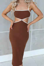 Belissa Midi Dress - Chocolate