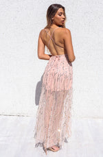 Belladonna Sequin Gown - Nude Pink