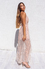 Belladonna Sequin Gown - Nude Pink