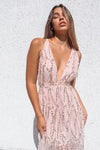 Belladonna Sequin Gown - Nude Pink