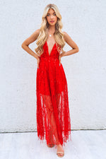 Belladonna Sequin Gown - Red