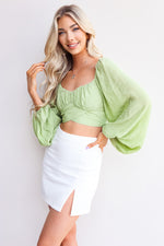 Quinn Denim Skirt - White