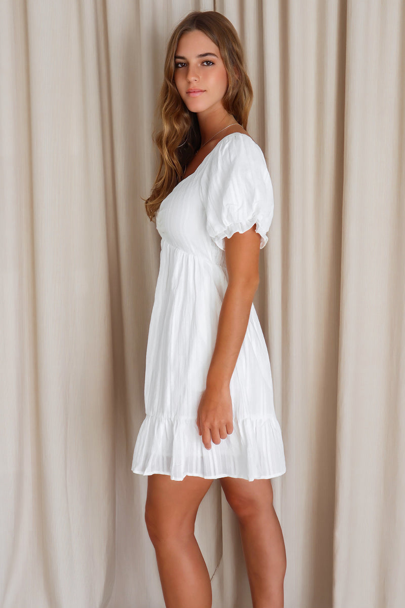 Bonnie Mini Dress - White