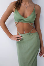 Brielle Set Top - Khaki