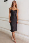 Brodie Satin Midi - Black