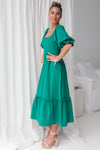 Cecilia Midi Dress - Emerald Green