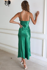 Celine Satin Midi - Bright Green