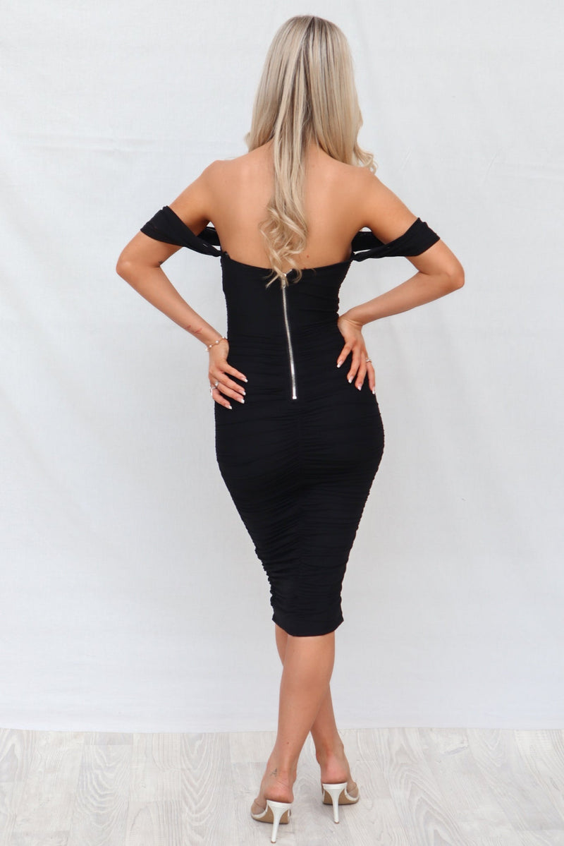 Charmaine Midi Dress - Black