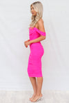 Charmaine Midi Dress - Hot Pink