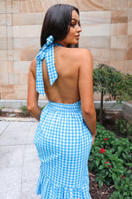 Chelsea Maxi Dress - Blue Gingham