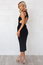 Cheyenne Midi Dress - Black