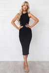 Cheyenne Midi Dress - Black