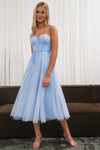 Cindy Tulle Midi Dress - Baby Blue