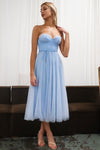 Cindy Tulle Midi Dress - Baby Blue