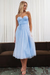 Cindy Tulle Midi Dress - Baby Blue