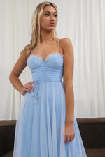 Cindy Tulle Midi Dress - Baby Blue