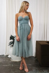 Cindy Tulle Midi Dress - Sage