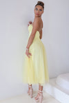 Cindy Tulle Midi Dress - Yellow