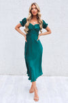 Claudia Midi Dress - Forest Green