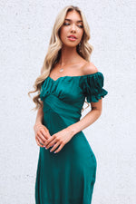 Claudia Midi Dress - Forest Green