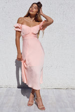 Claudia Midi Dress - Peach