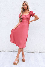 Claudia Midi Dress - Rose Pink