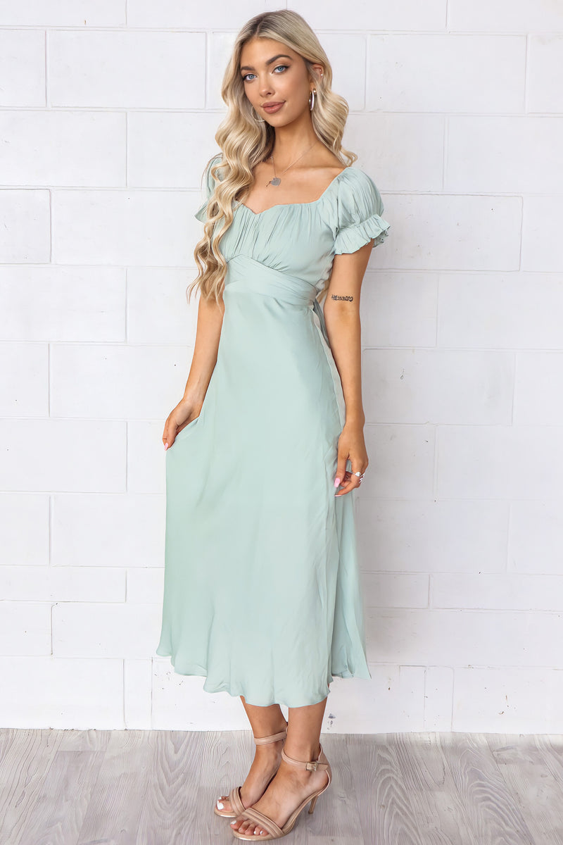 Claudia Midi Dress - Sage