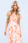 Claudia Midi Dress - Sunset Print