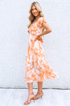 Claudia Midi Dress - Sunset Print