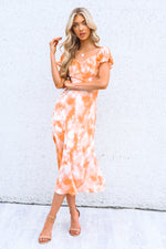 Claudia Midi Dress - Sunset Print